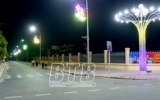 Triển khai lắp đặt hệ thống đèn led trang trí trên địa bàn thành phố Thái Bình 
