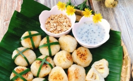 Chuối nếp nướng - món ăn vặt dân dã tự làm