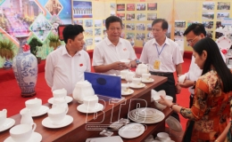 Ấn tượng gian trưng bày thành tựu kinh tế - xã hội tỉnh nhiệm kỳ 2015 – 2020