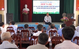 Đồng chí Bí thư Huyện ủy Vũ Thư đối thoại trực tiếp với nhân dân xã Tân Phong