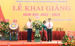 Trường Trung cấp Nghề cho người khuyết tật Thái Bình khai giảng năm học mới 2022-2023