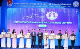20 cá nhân nhận Giải thưởng Nữ sinh Khoa học Công nghệ Việt Nam