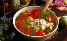 Canh cá nấu quả dọc kiểu Bắc