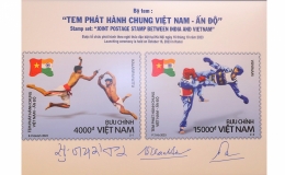 Hai môn võ dân tộc của Việt Nam và Ấn Độ được đưa lên bộ tem đặc biệt