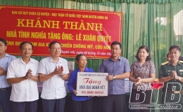 Ban CHQS huyện Hưng Hà: Khánh thành, bàn giao nhà tình nghĩa cho gia đình chính sách