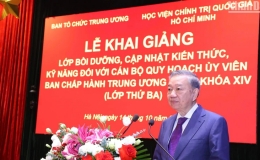 Khai giảng Lớp bồi dưỡng cán bộ quy hoạch Ủy viên Trung ương khóa XIV (lớp thứ 3)