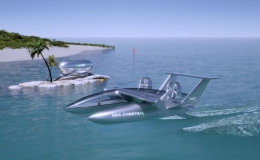 Tàu tốc độ 250 km/h bay sát mặt nước