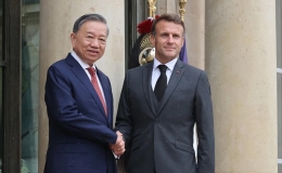 Tổng Bí thư, Chủ tịch nước Tô Lâm và Tổng thống Pháp Emmanuel Macron gặp gỡ báo chí trước hội đàm