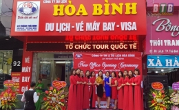 Công ty TNHH Thương mại và Du lịch Hòa Bình: Giảm giá tour du lịch nhân dịp khai trương chi nhánh tại Thái Bình