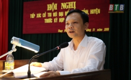 Tiếp xúc cử tri tại huyện Thái Thụy