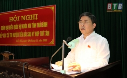 Đoàn đại biểu Quốc hội tỉnh tiếp xúc cử tri tại huyện Tiền Hải