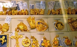 Giá vàng đầu tuần đồng loạt tăng