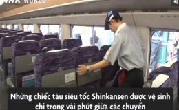 Kỹ thuật vệ sinh cả đoàn tàu trong 7 phút của người Nhật Bản