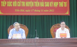 Cử tri Tiền Hải mong muốn Quốc hội tiếp tục đề ra các cơ chế, chính sách phù hợp hơn cho cán bộ, người dân