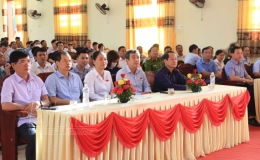 Đồng chí Ngô Đông Hải, Bí thư Tỉnh ủy, Trưởng đoàn đại biểu Quốc hội tỉnh tiếp xúc cử tri tại huyện Quỳnh Phụ