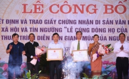 Hai di sản của tỉnh Điện Biên được trao bằng Di sản văn hóa phi vật thể quốc gia