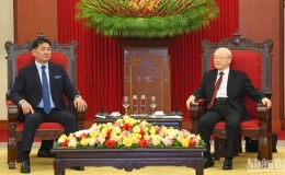 Tổng Bí thư Nguyễn Phú Trọng tiếp Tổng thống Mông Cổ Ukhnaagiin Khurelsukh