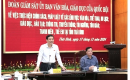 Ủy ban Văn hóa, Giáo dục của Quốc hội làm việc tại tỉnh Thái Bình