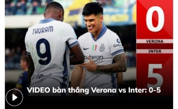 Kết quả bàn thắng Verona vs Inter: 0-5 (Vòng 13 Serie A 2024/25)