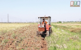 Đẩy nhanh tiến độ cày lật đất