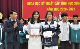 6 dự án đạt giải nhất cuộc thi khoa học kỹ thuật cấp tỉnh của học sinh trung học