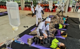 Công ty Cổ phần Sản xuất hàng thể thao Chi nhánh Thái Bình: Diễn tập xử lý tình huống ngộ độc thực phẩm