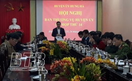 Hưng Hà tổ chức kiểm điểm công tác lãnh đạo của tập thể Ban Thường vụ Huyện ủy và các cá nhân Ban Thường vụ Huyện ủy năm 2020