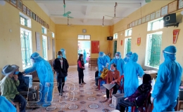 Đông Hưng: Tổ chức test nhanh Covid-19 cho các trường hợp nguy cơ cao ở một số địa phương