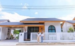 Nhà cấp 4 mái chồng kiểu Nhật cho gia đình trẻ thích phá cách