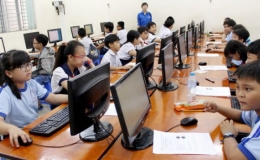 75,5% số trường tiểu học có phòng học bộ môn tin học