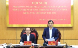 Họp Thường trực HĐND tỉnh cho ý kiến vào báo cáo kết quả thẩm tra các tờ trình, dự thảo nghị quyết trình kỳ họp thứ năm
