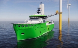 Tàu bảo dưỡng turbine gió chạy bằng điện lớn nhất thế giới