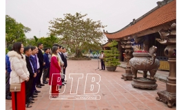 Đoàn đại biểu chương trình giao lưu văn hóa - kết nối doanh nghiệp Việt Nam - Hàn Quốc “Thai Binh Homecoming Day” thăm di tích quốc gia đặc biệt chùa Keo