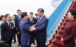 Tổng Bí thư, Chủ tịch Trung Quốc Tập Cận Bình đến Hà Nội, bắt đầu chuyến thăm Việt Nam