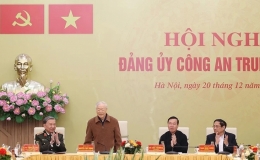 Tổng Bí thư Nguyễn Phú Trọng dự, chỉ đạo Hội nghị Đảng ủy Công an Trung ương