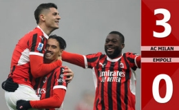 Kết quả bàn thắng AC Milan vs Empoli: 3-0 (Vòng 14 Serie A 2024/25)