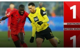 Kết quả bàn thắng Dortmund vs Bayern Munich: 1-1 (Vòng 12 Bundesliga 2024/25)