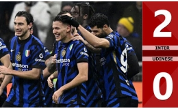 Kết quả bàn thắng Inter vs Udinese: 2-0 (Vòng 1/8 Coppa Italia 2024/25)