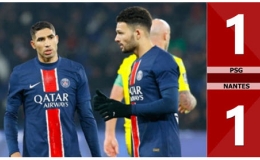 Kết quả bàn thắng PSG vs Nantes: 1-1 (Vòng 13 Ligue 1 mùa giải 2024/25)