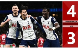 Kết quả bàn thắng Tottenham vs MU: 4-3 (Tứ kết Cúp Liên đoàn Anh 2024/25)
