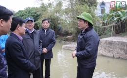 Kiểm tra, chỉ đạo tiến độ lấy nước đổ ải và làm đất