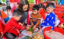 Trường Mầm non Tâm Việt cùng trẻ trải nghiệm ngày tết vùng cao