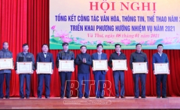 Vũ Thư: Khen thưởng 20 thôn, tổ dân phố văn hóa tiêu biểu