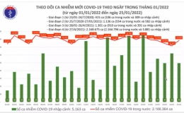 Ngày 25/1: Có 15.743 ca Covid-19