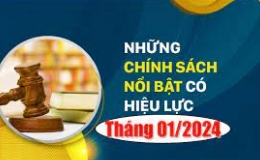 Những chính sách mới có hiệu lực từ tháng 1/2024