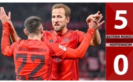 Kết quả bàn thắng Bayern vs Hoffenheim: 5-0 (Vòng 17 Bundesliga 2024/25)