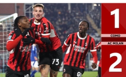 Kết quả bàn thắng Como vs AC Milan: 1-2 (Vòng 19 Serie A 2024/25)