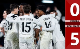 Kết quả bàn thắng Minera vs Real Madrid: 0-5 (Vòng 1/16 giải Cúp Nhà Vua 2024/25)