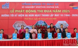 Xí nghiệp Veston Hưng Hà: Phát động thi đua sản xuất kinh doanh năm 2025