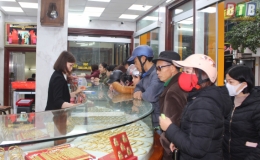 Nhộn nhịp thị trường vàng ngày vía Thần tài